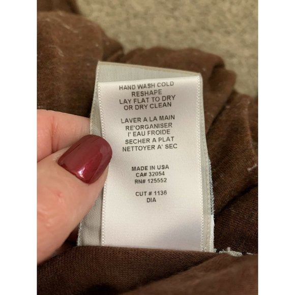 Anthropologie Dolan Left Coast Medium Wrap Tie Brown Long Sleeve Knit Dress - Picture 7 of 8